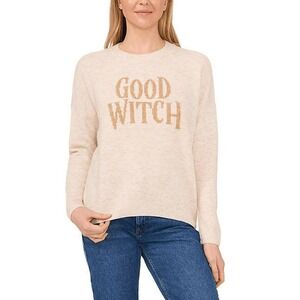NWT Vince Camuto Good‎ Witch Sweater XL Womens Crew Neck Halloween Pullover
